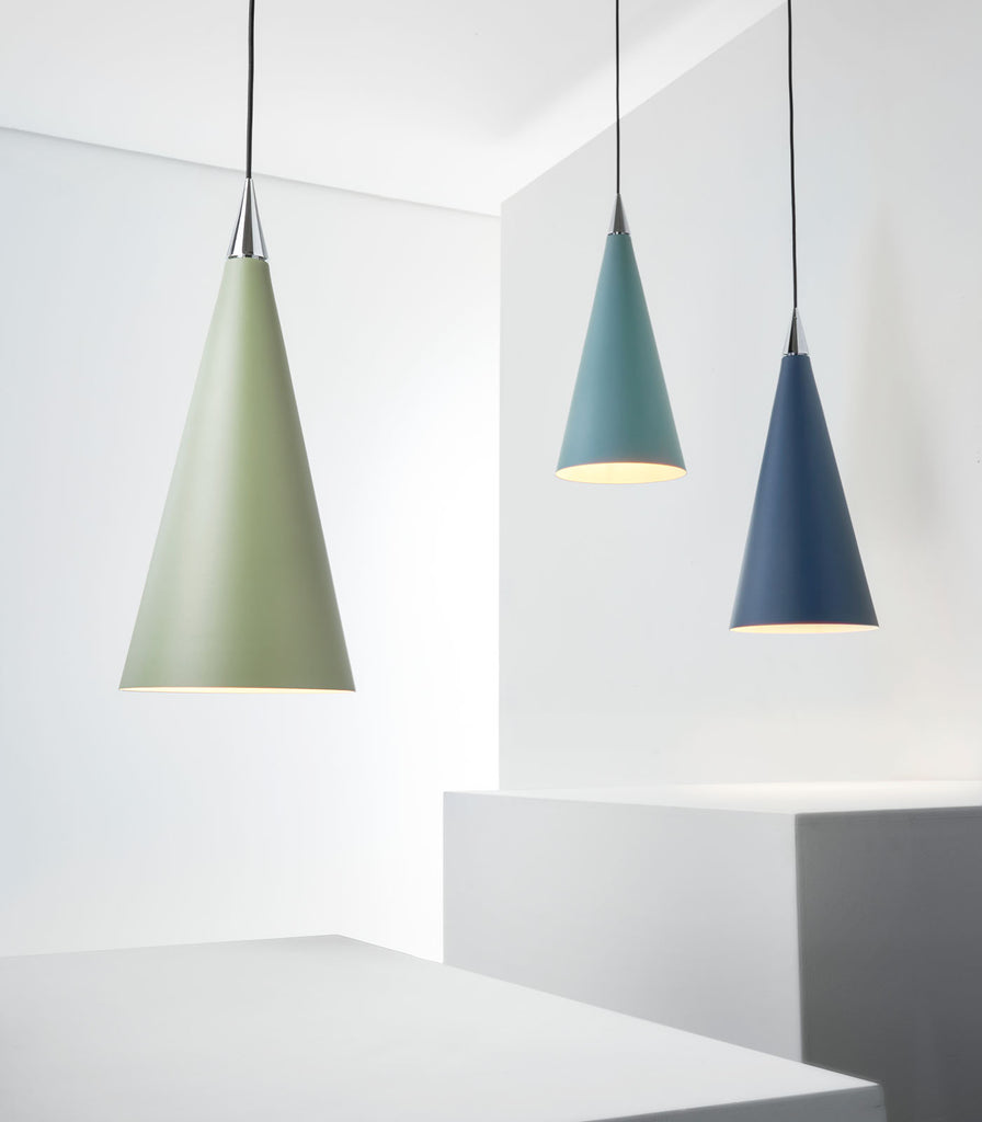 Zava Jeena Cone Pendant Light in Small/Arctic Green