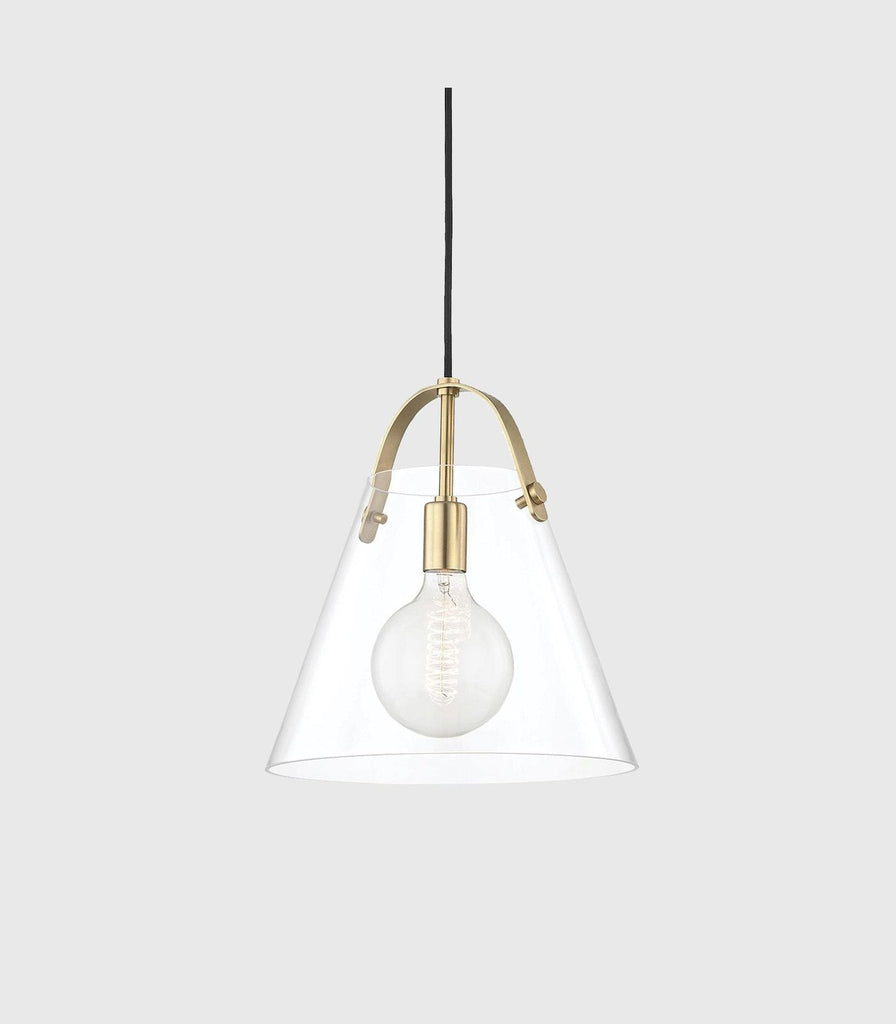 Hudson Valley Karin Pendant Light in Aged Brass/Small