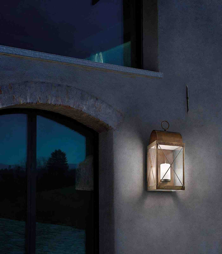 Il Fanale Round Accent Lanterne Wall Light featured within a outdoor space