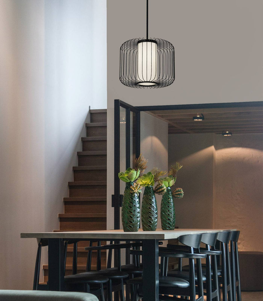 Maple Lite Pendant Light hanging over dining table