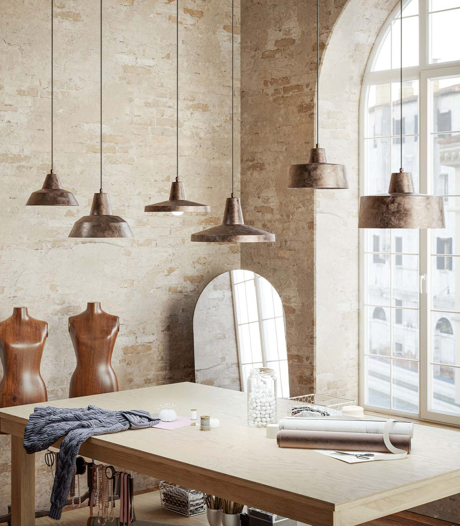 Il Fanale Officina Pendant Light featured within a interior space