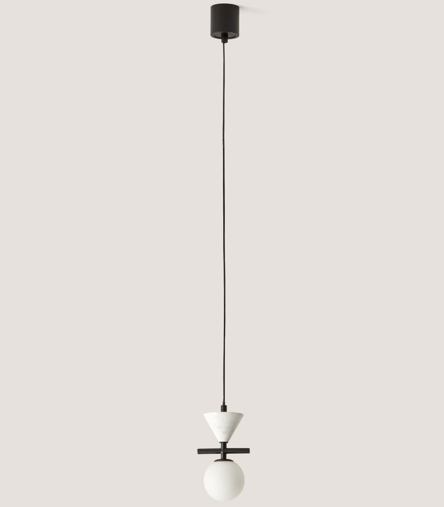 Aromas Oneta Pendant Light in Matte Black/Matte White