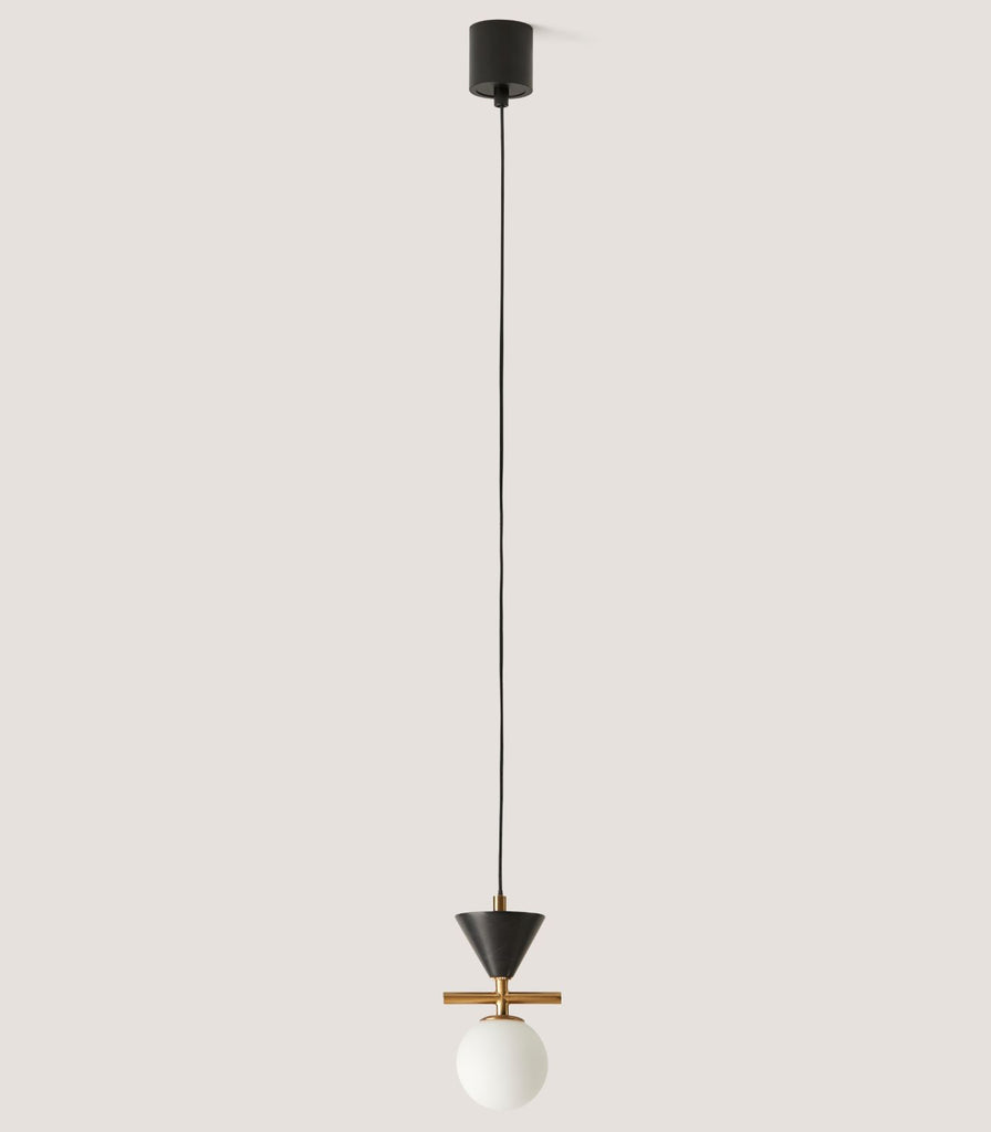 Aromas Oneta Pendant Light in Matte Gold/Matte Black