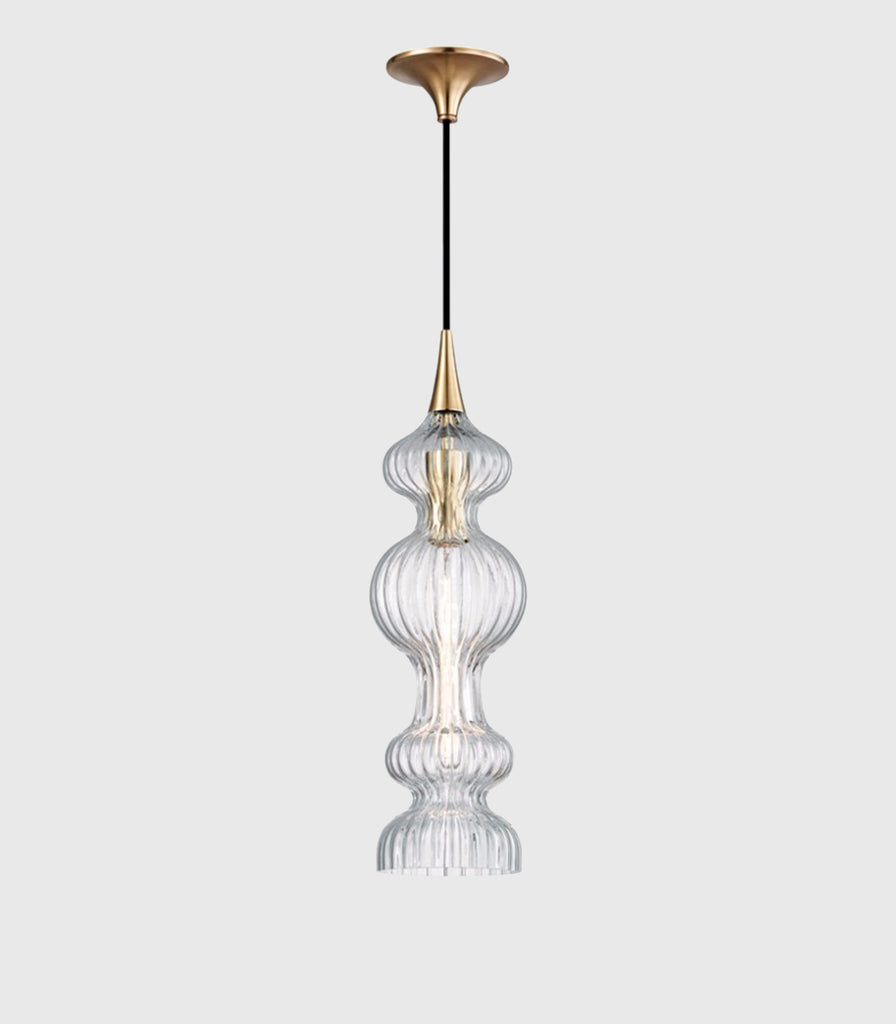 Hudson Valley Pomfret Pendant Light in Aged Brass