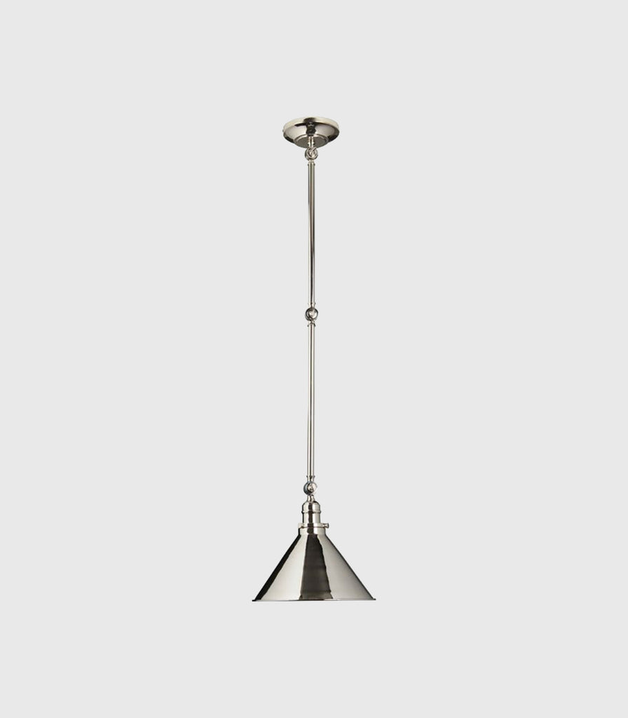 Elstead Provence Mechanical Pendant Light in Polished Nickel