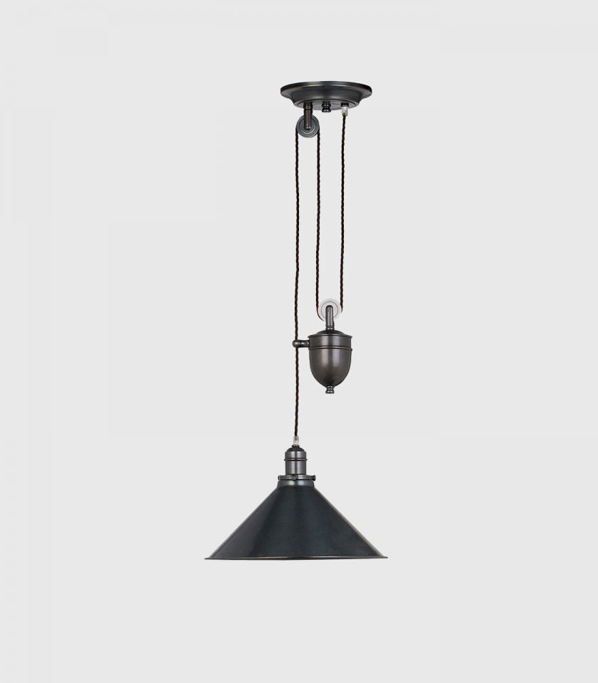 Elstead Provence Rise & Fall Pendant Light in Old Bronze