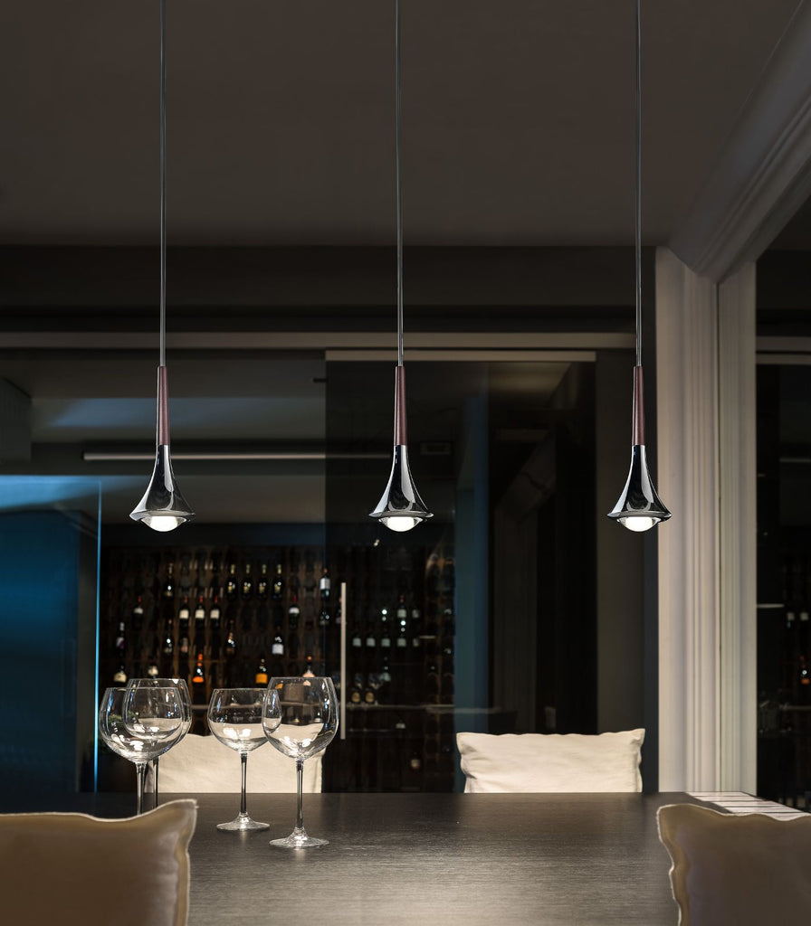 Lodes Rain Pendant Light hanging over a bar