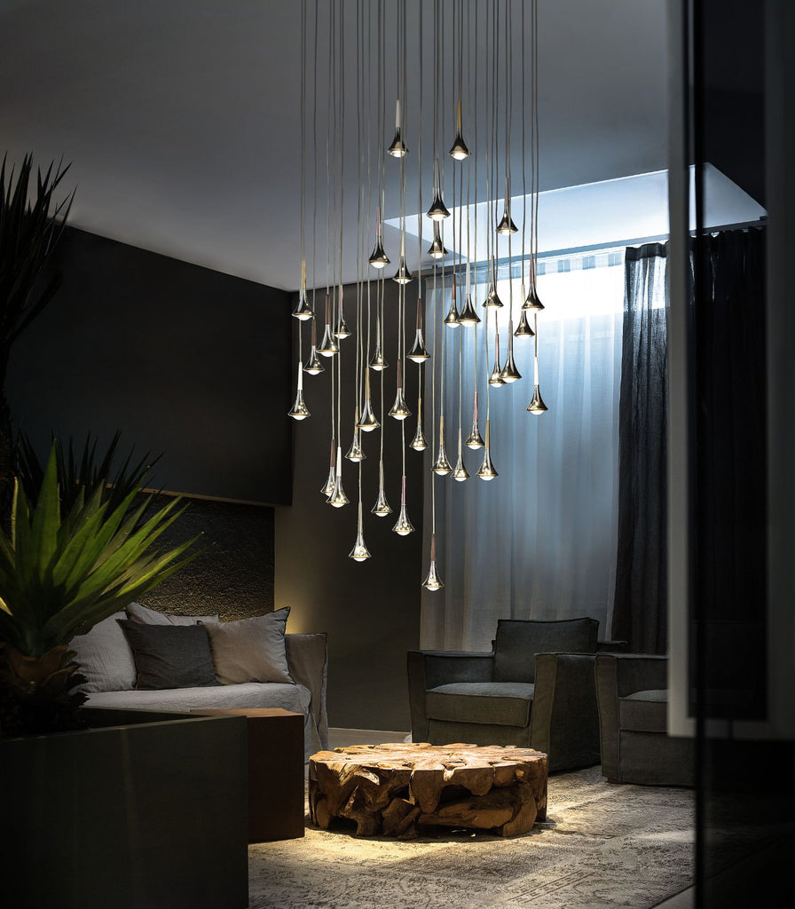 Lodes Rain Pendant Light featured within a interior space