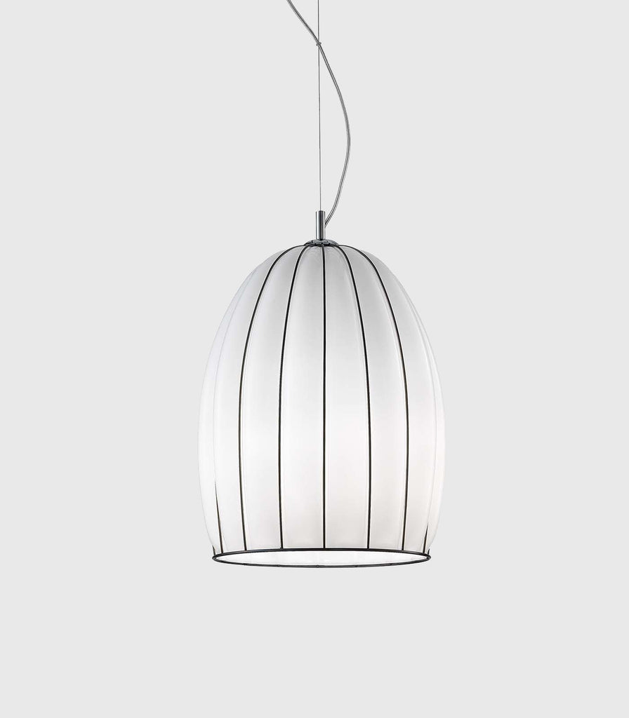 Siru Salice Pendant Light in Frosted Crystal/White/Large
