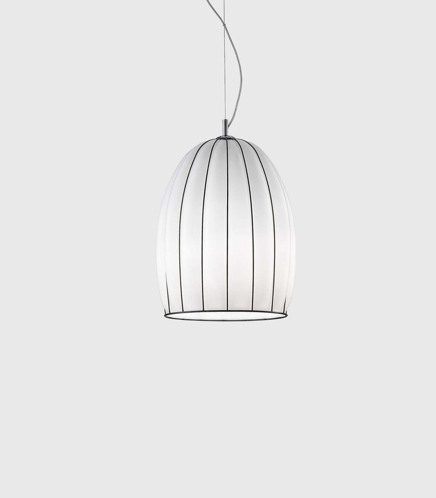 Siru Salice Pendant Light in Frosted Crystal/White/Small