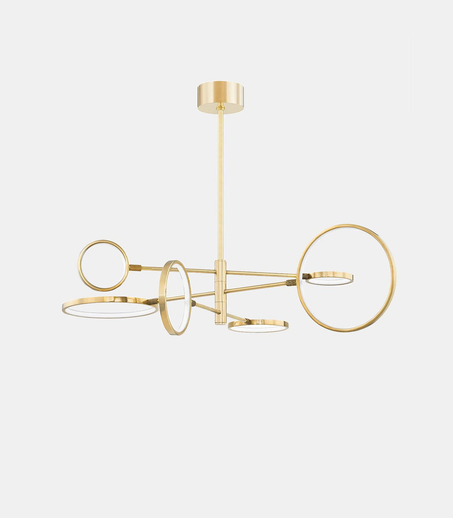 Hudson Valley Saturn Chandelier in Aged Brass