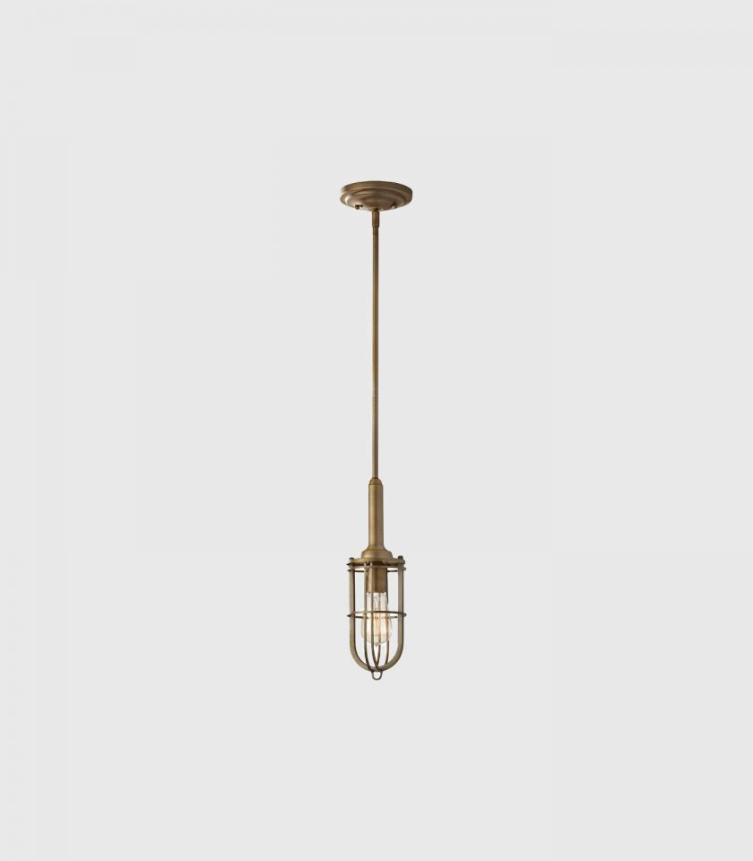 Elstead Urban Renewal Pendant Light in Dark Antique Brass