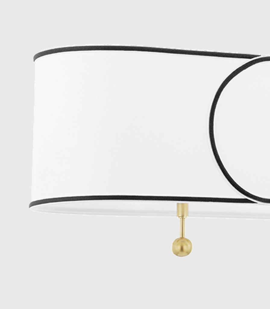 Hudson Valley Wentworth Wall Light in Aged Brass close up