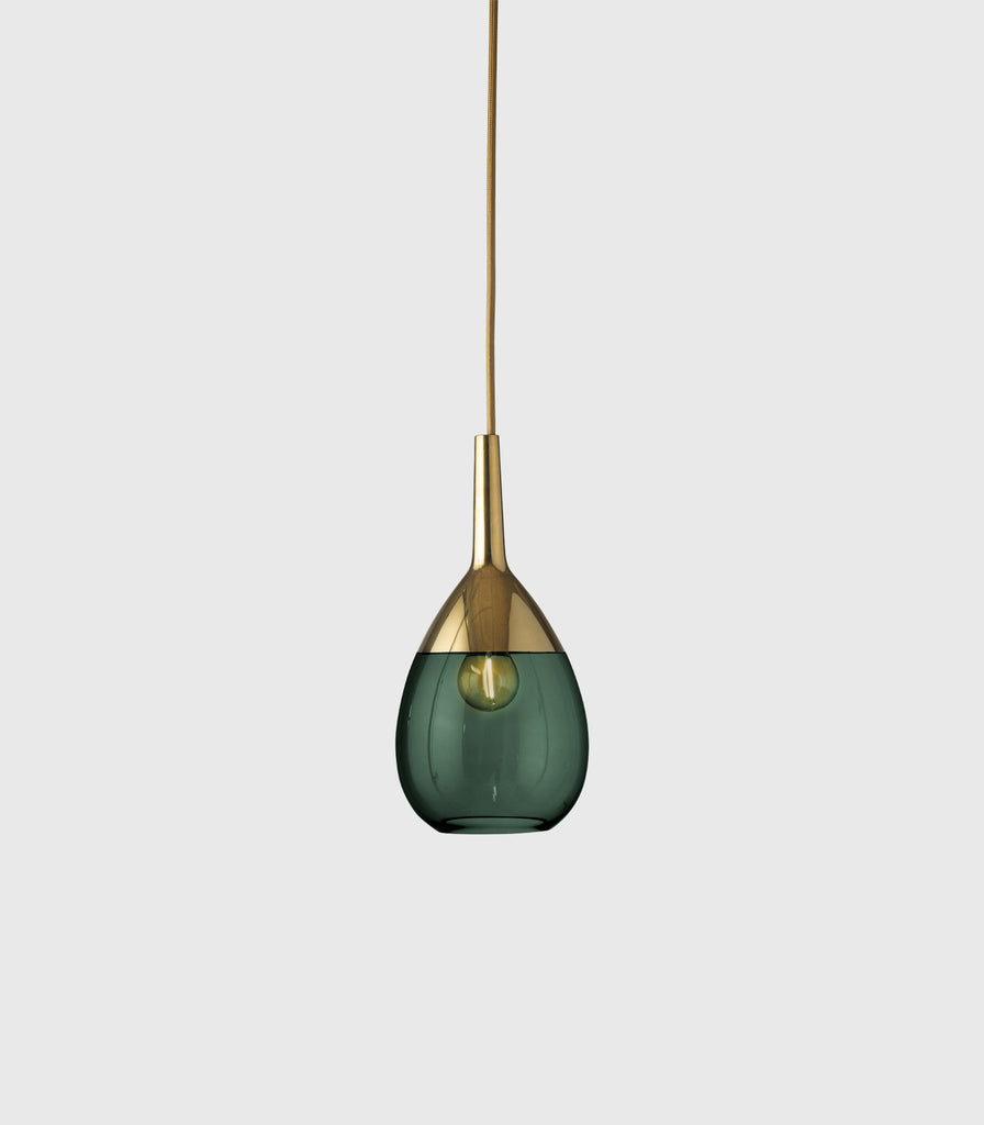 Ebb & Flow Lute Pendant Light in Small/ Ivy Green