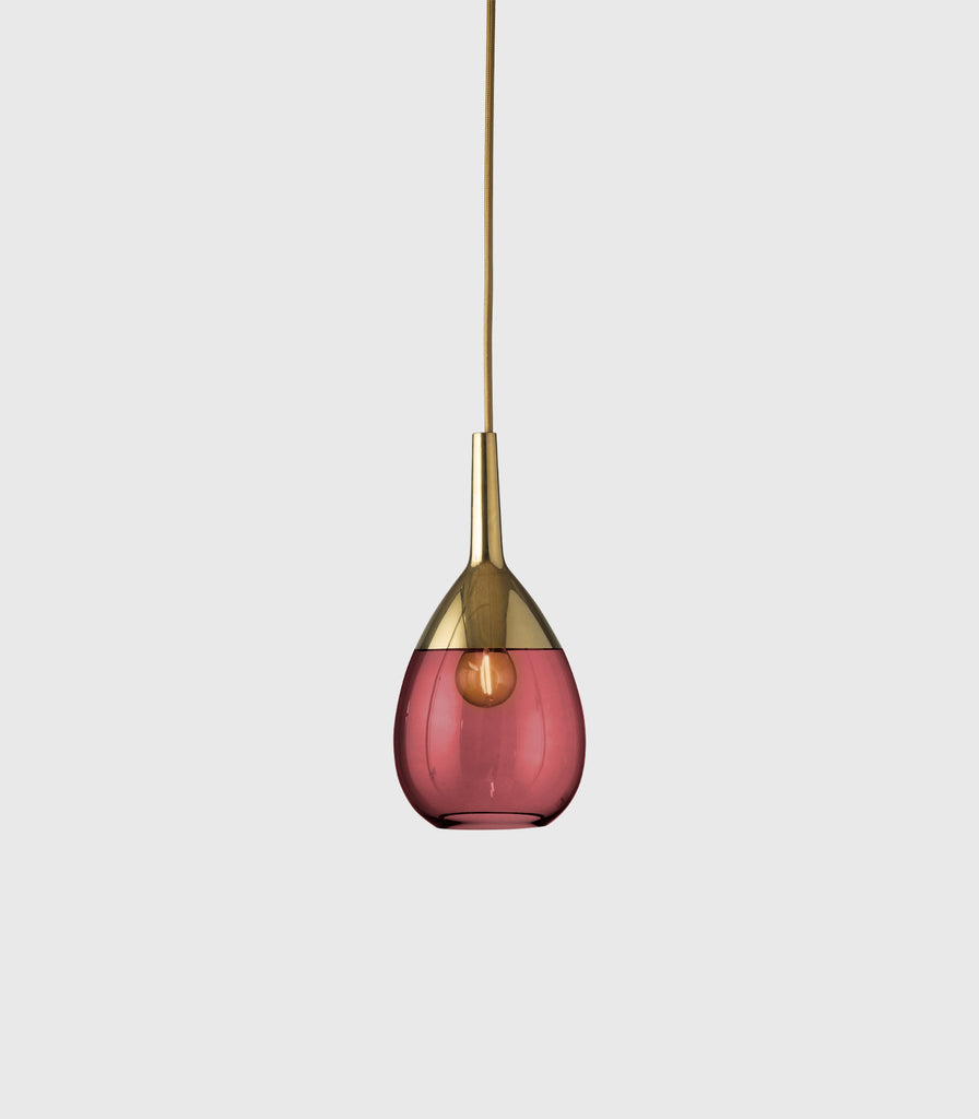 Ebb & Flow Lute Pendant Light in Small/ Ruby