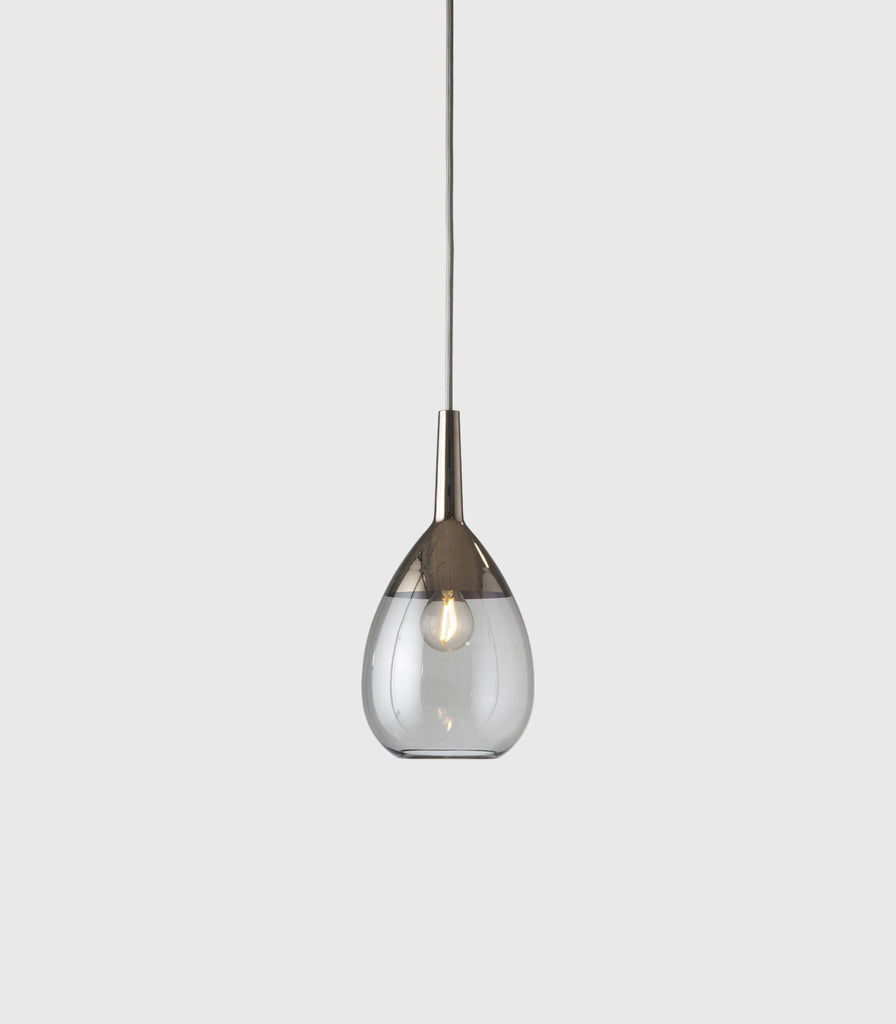 Ebb & Flow Lute Pendant Light in Small/ Smokey Grey