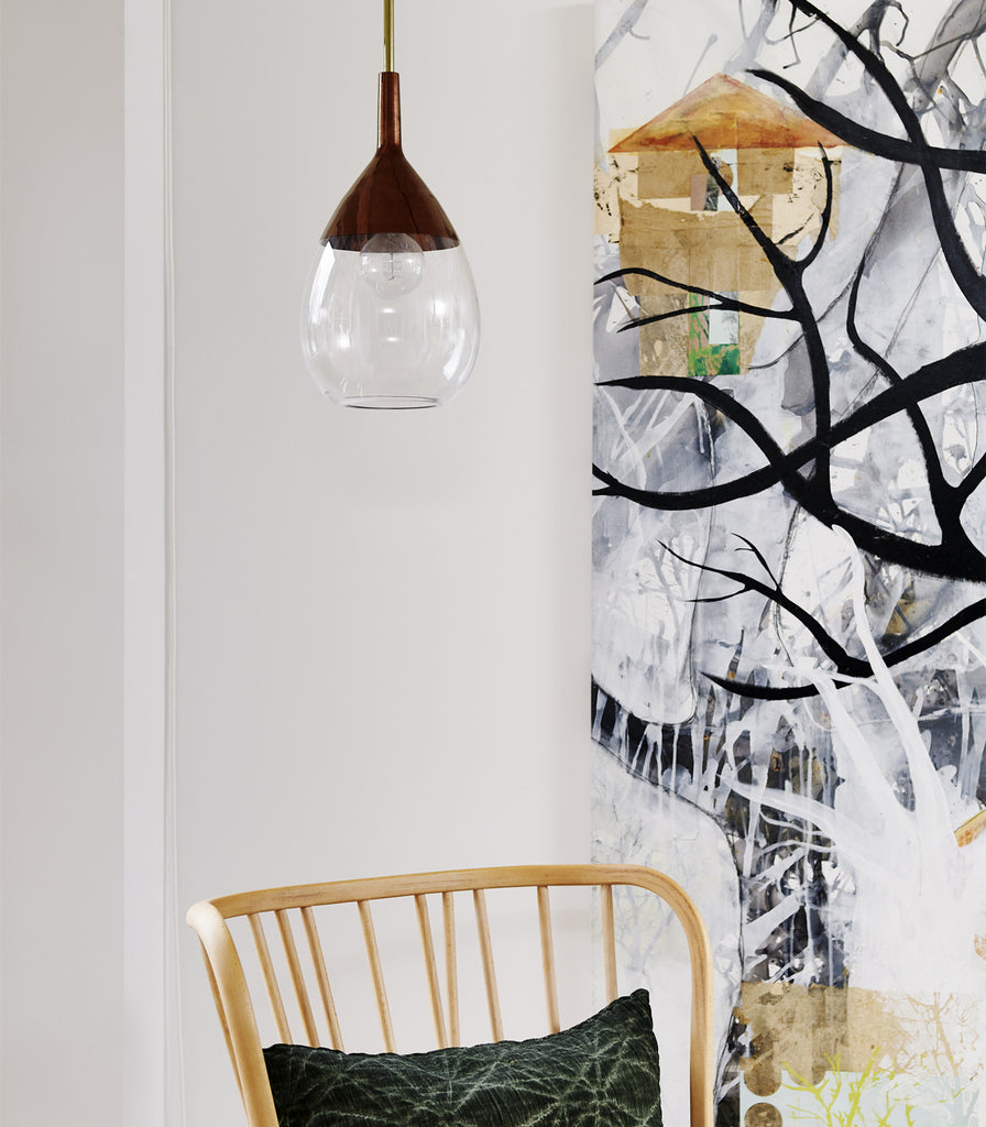 Ebb & Flow Lute Pendant Light featured within interior space