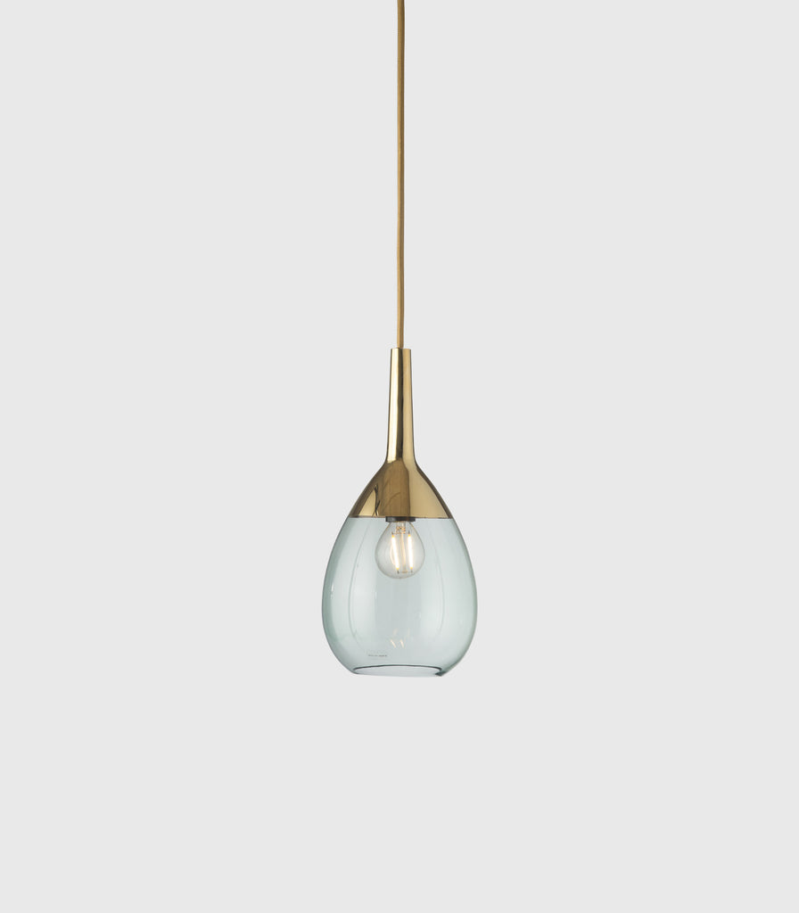 Ebb & Flow Lute Pendant Light in Small/ Forest Green