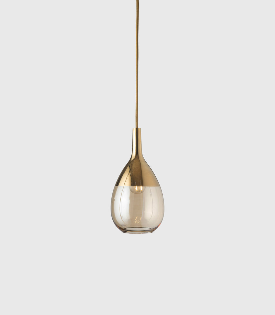 Ebb & Flow Lute Pendant Light in Small/ Golden Somke