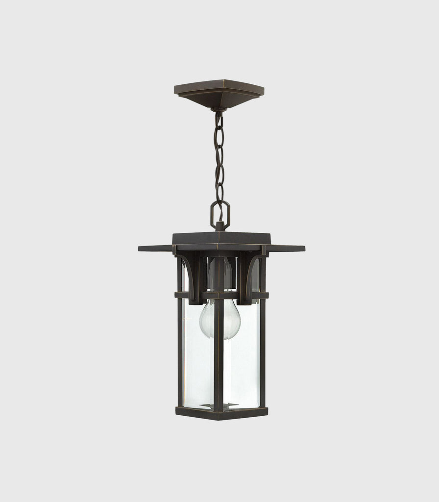 Elstead Manhattan Pendant Light in Oil Rubbed Bronze /Clear glass