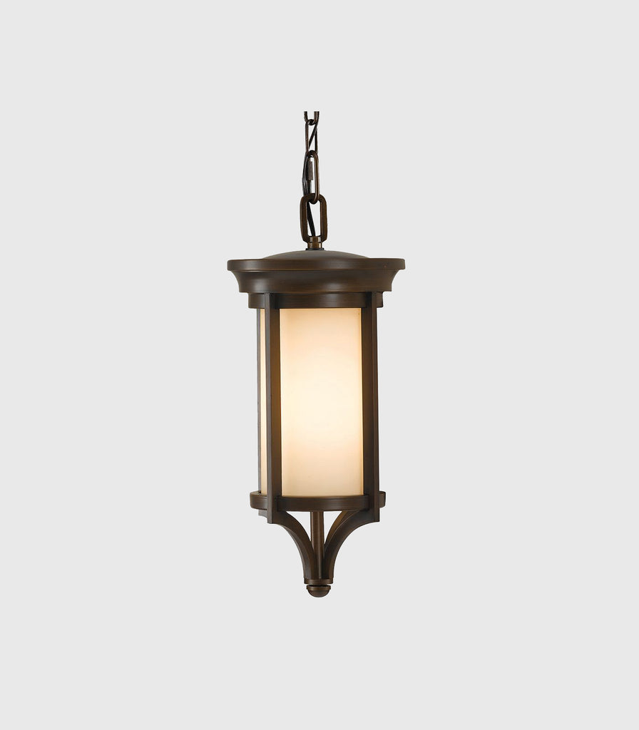 Elstead Merrill Pendant Light in Cream Etched/Heritage Bronze