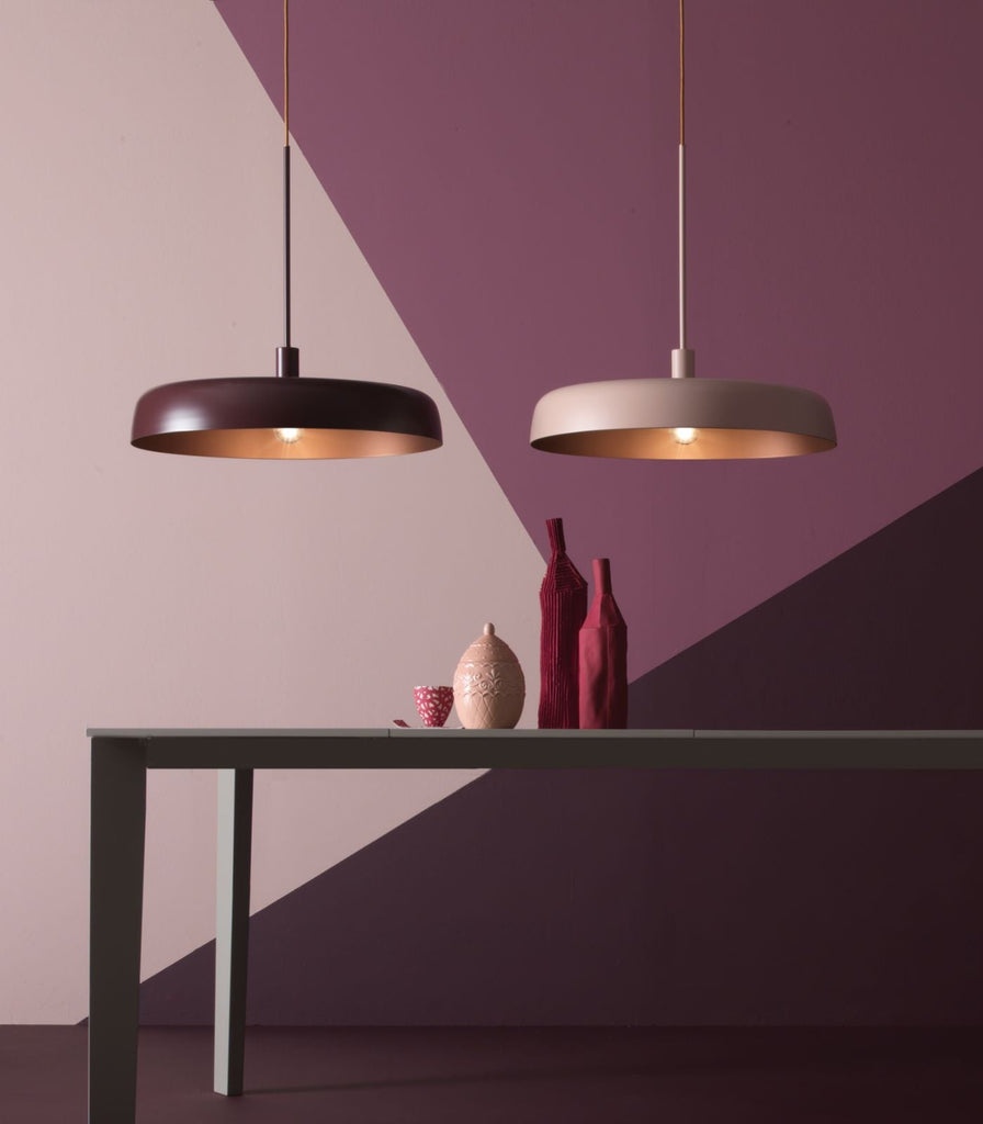 Oty Moma Bi-Colour Pendant Light in Small/Rose featured within a interior space