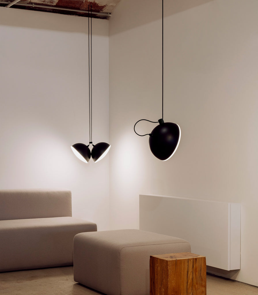 Milan Nod Double Pendant Light featured within interior space
