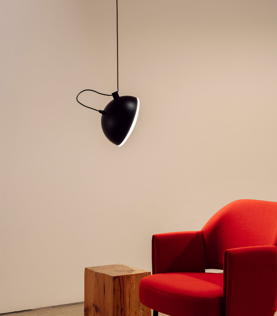 Milan Nod Single Pendant Light featured within interior space