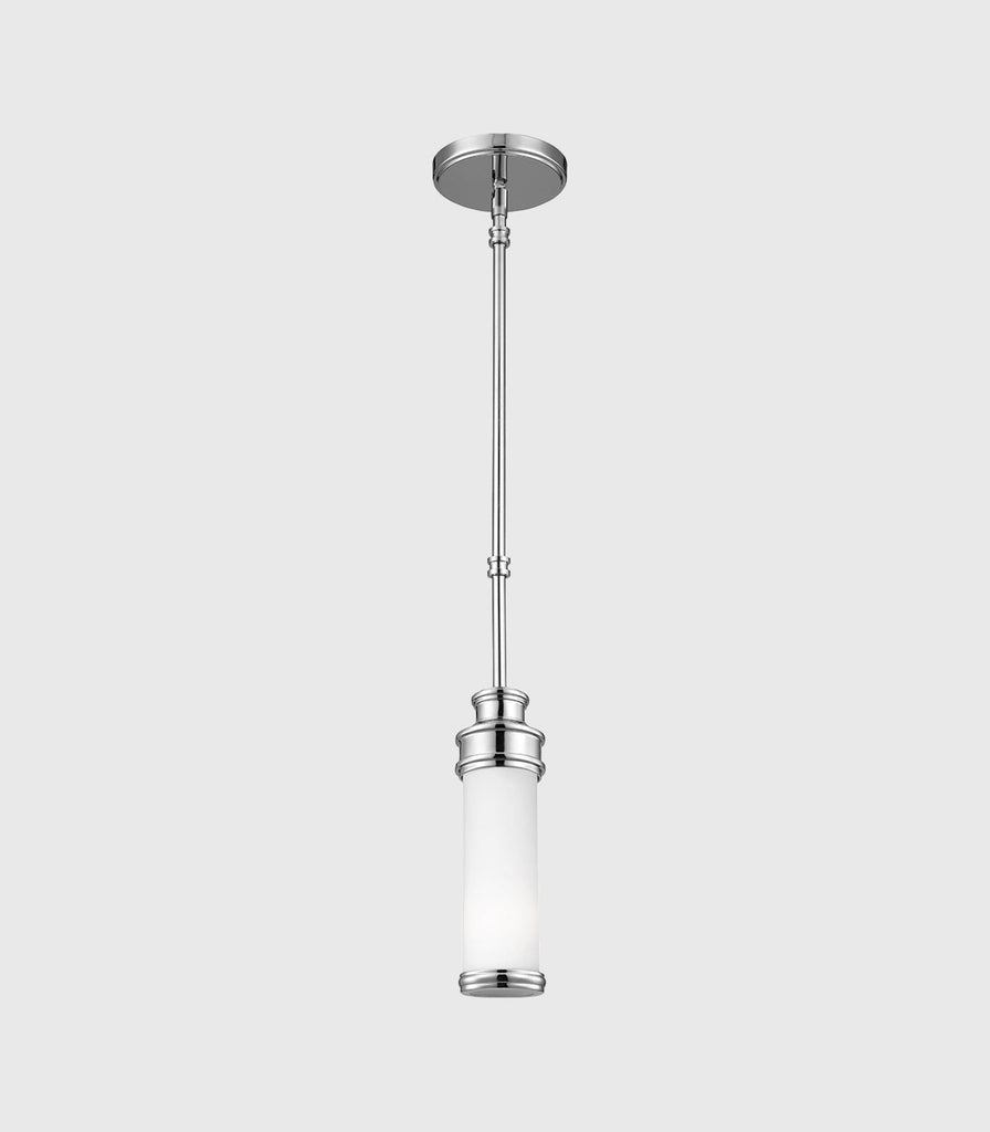 Elstead Payne Pendant Light in Opal/Polished Chrome