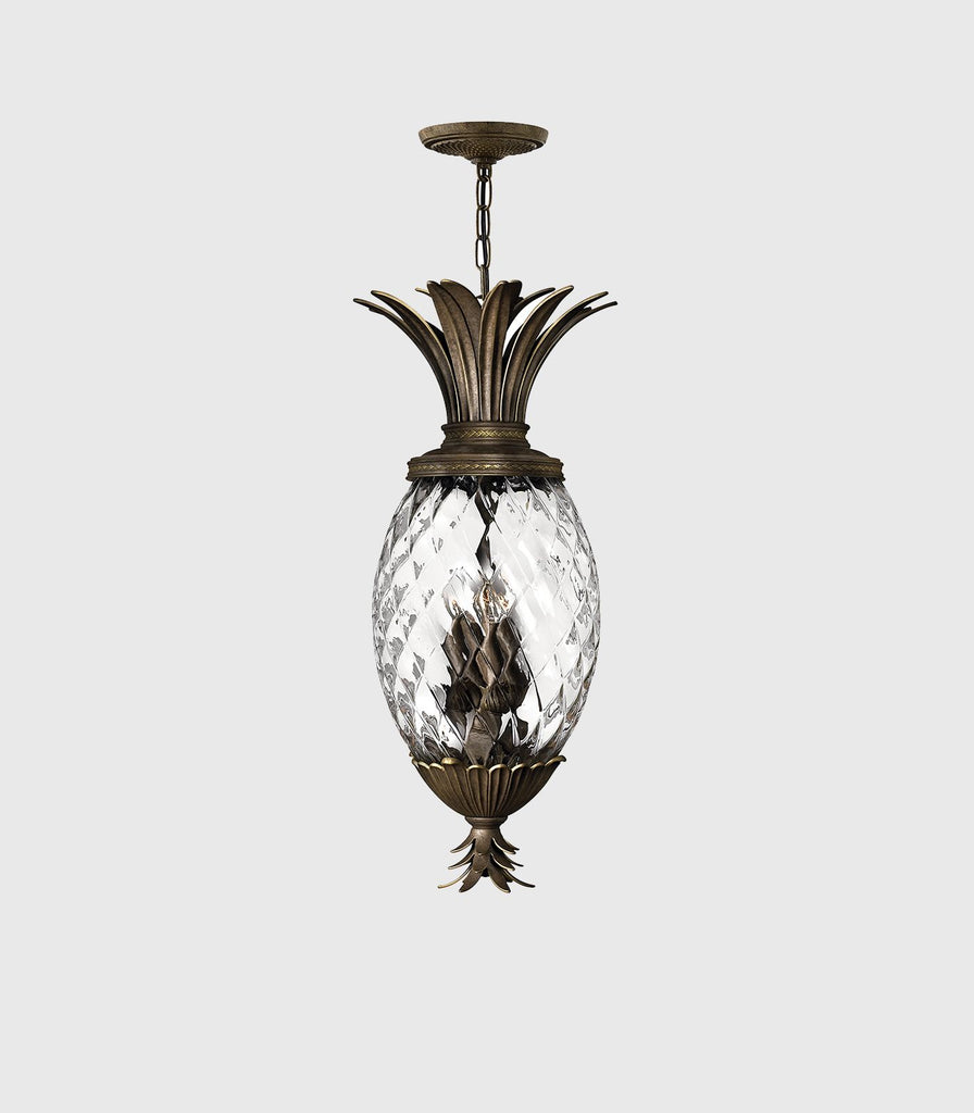 Elstead Plantation Pendant Light in Peral Bronze