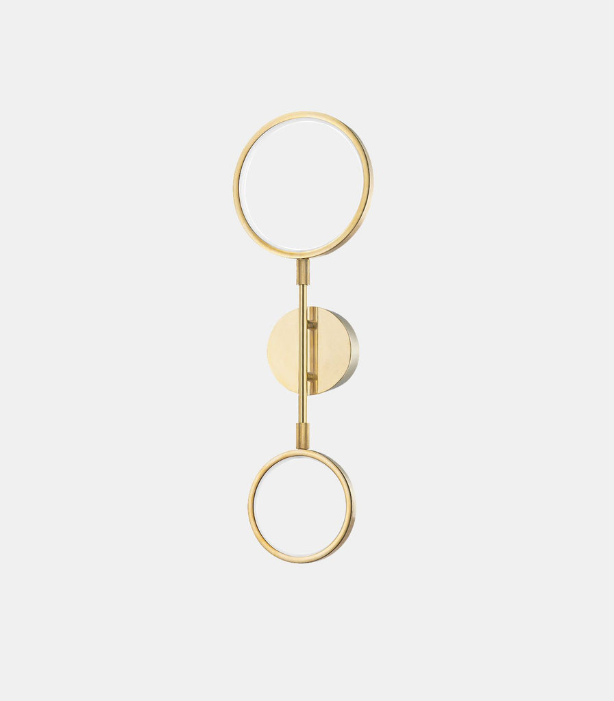 Hudson Valley Saturn Wall Light in Aged Brass