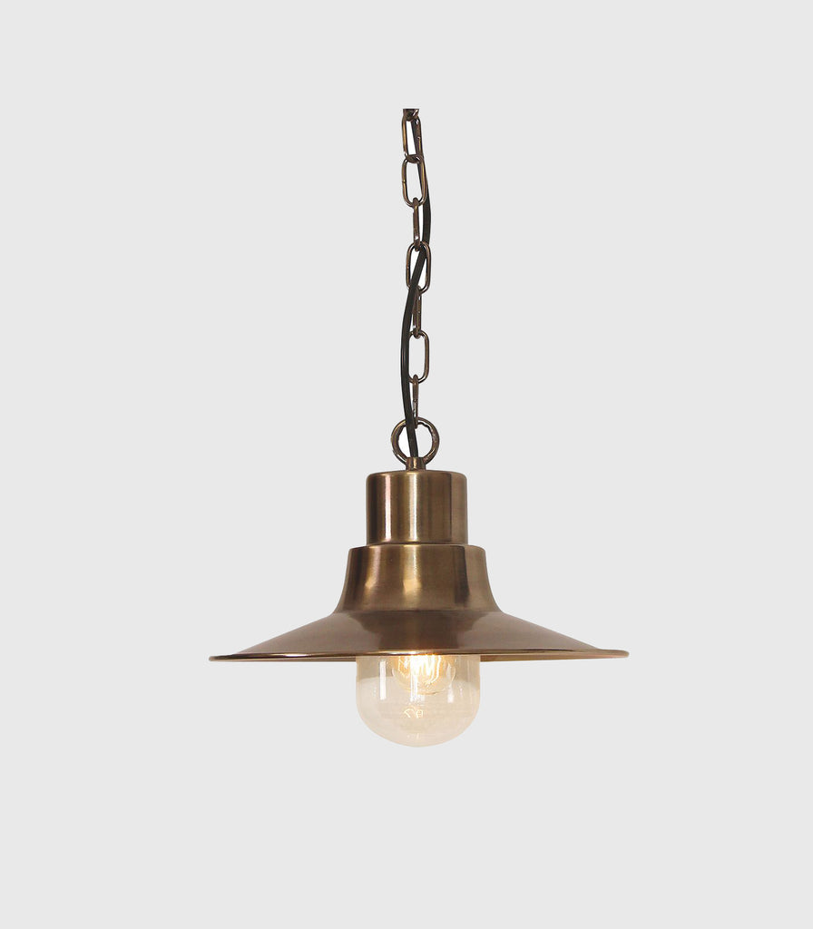 Elstead Sheldon Pendant Light in Aged Brass