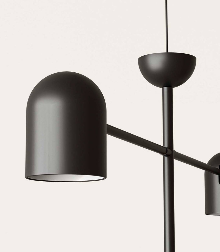 Aromas Pipe Pendant Light in Matte Black close up