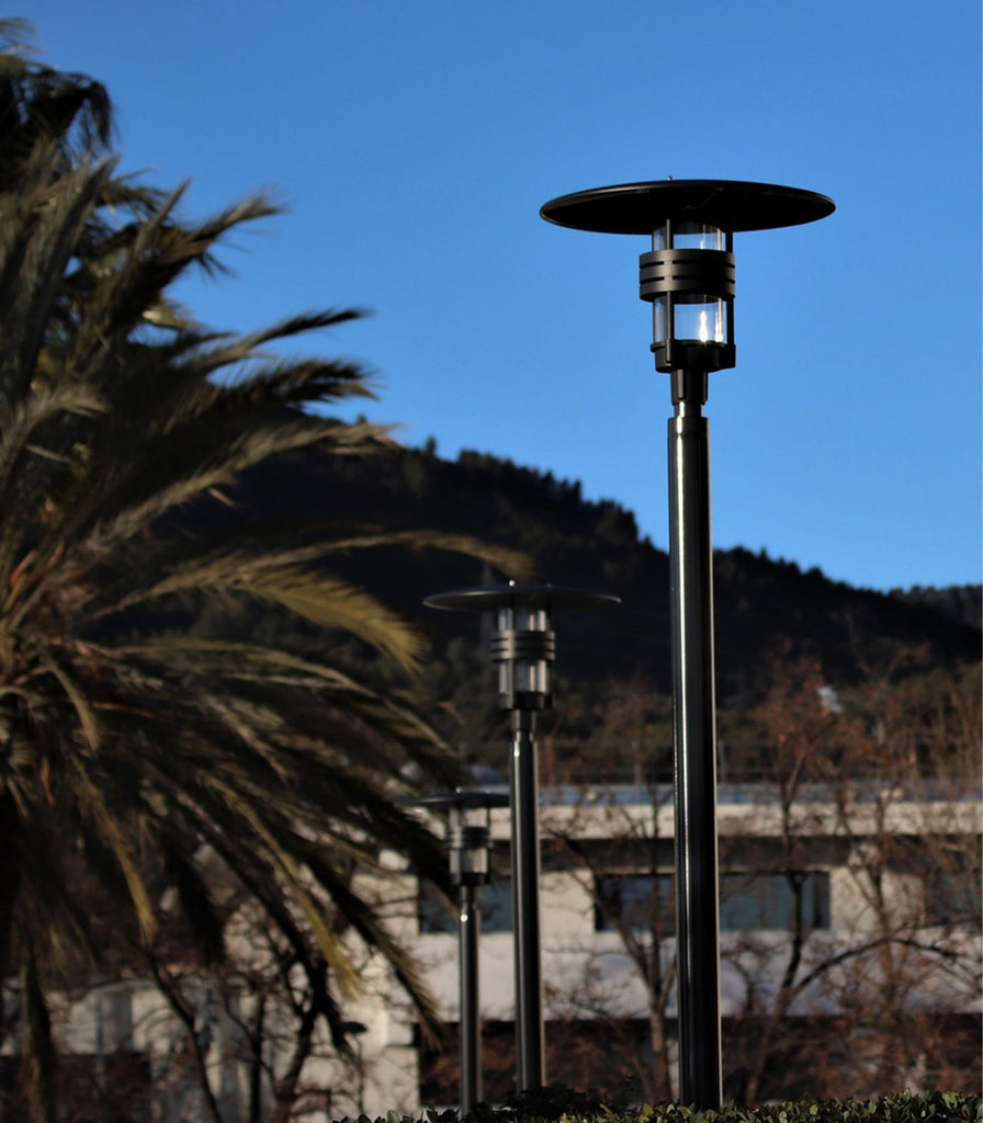 Norlys Visby Pole Light featured within a outdoor space