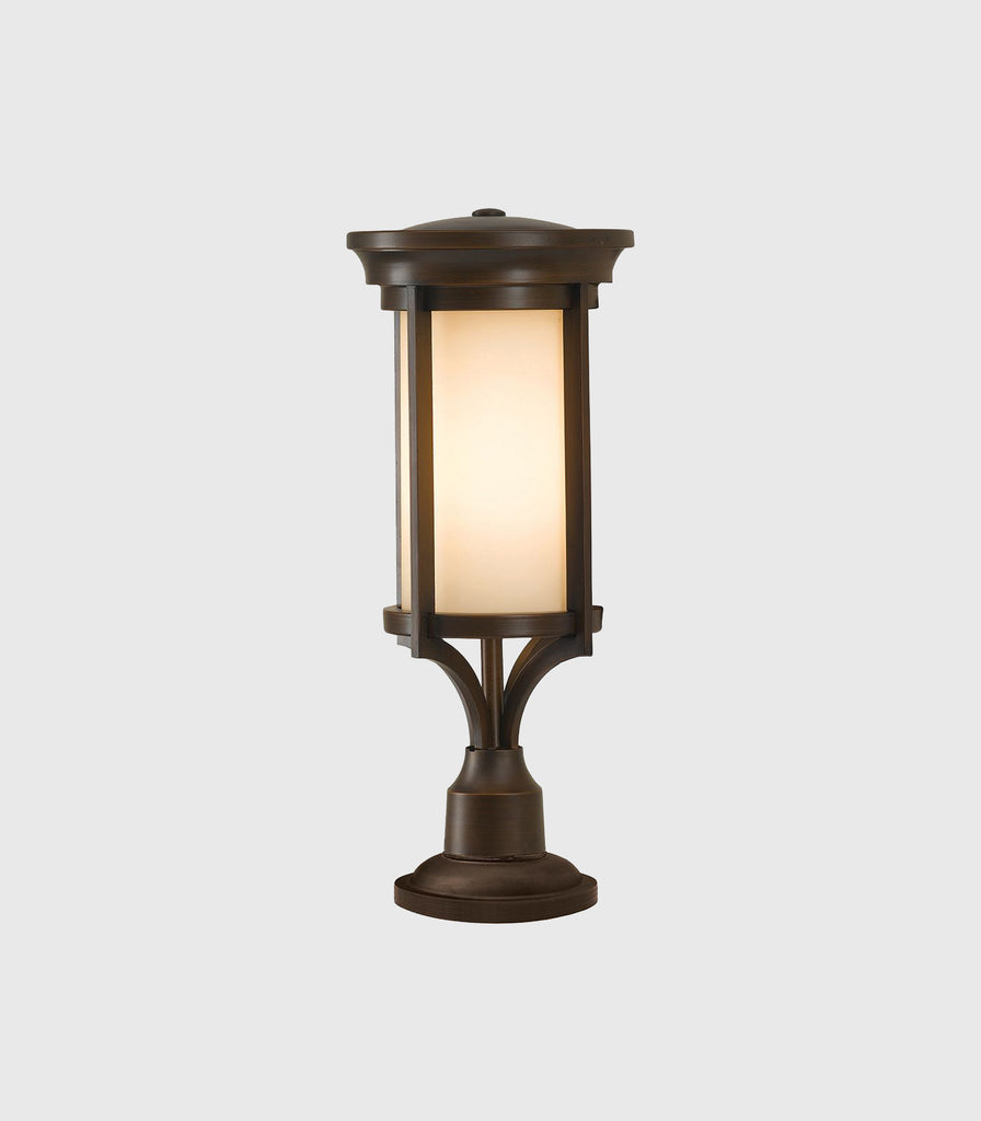 Elstead Merrill Pedestal Light in Cream Etched/Heritage Bronze