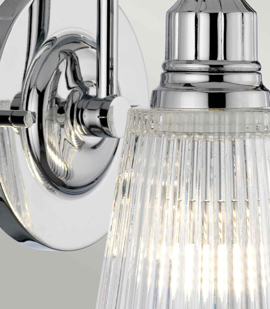 Elstead Addison Wall Light in Polished Chrome closeup