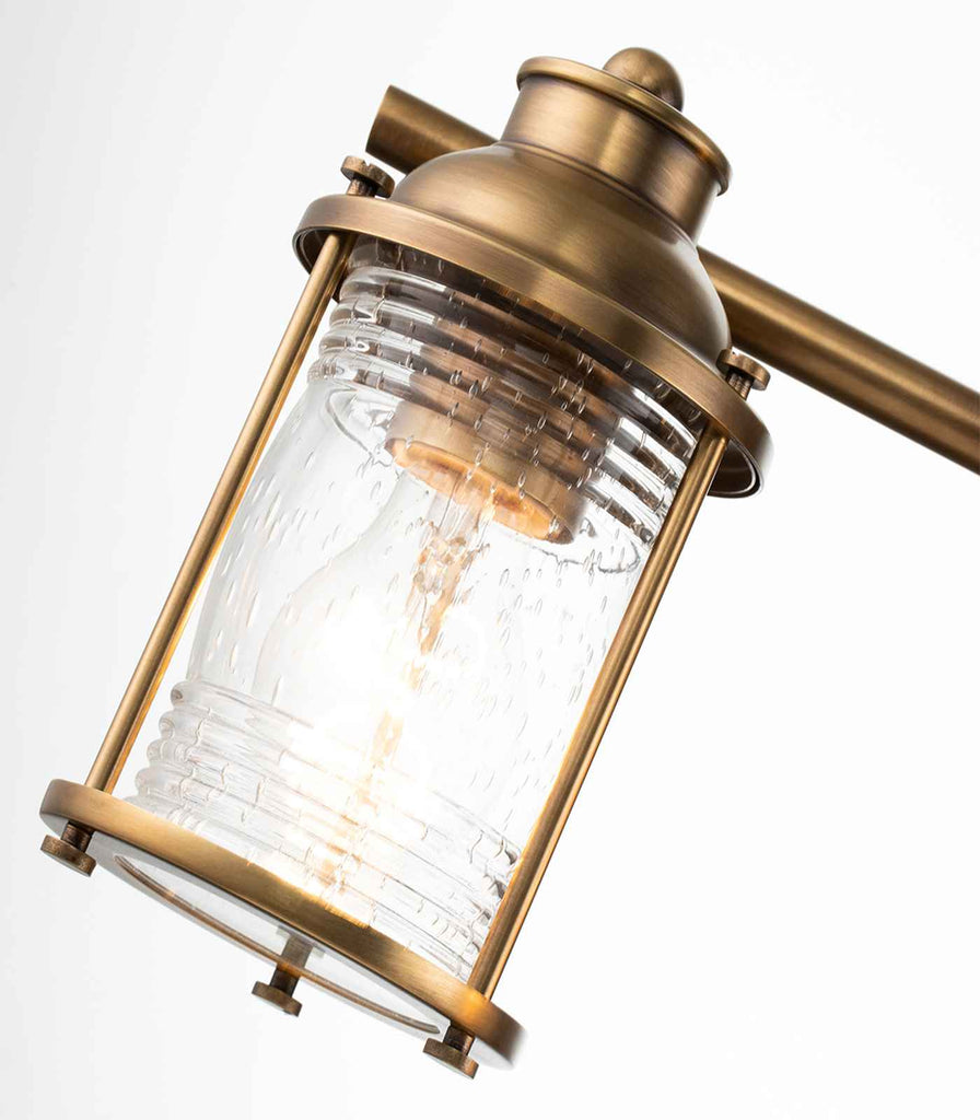 Elstead Ashland Bay 4lt Wall Light in Natural Brass closeup