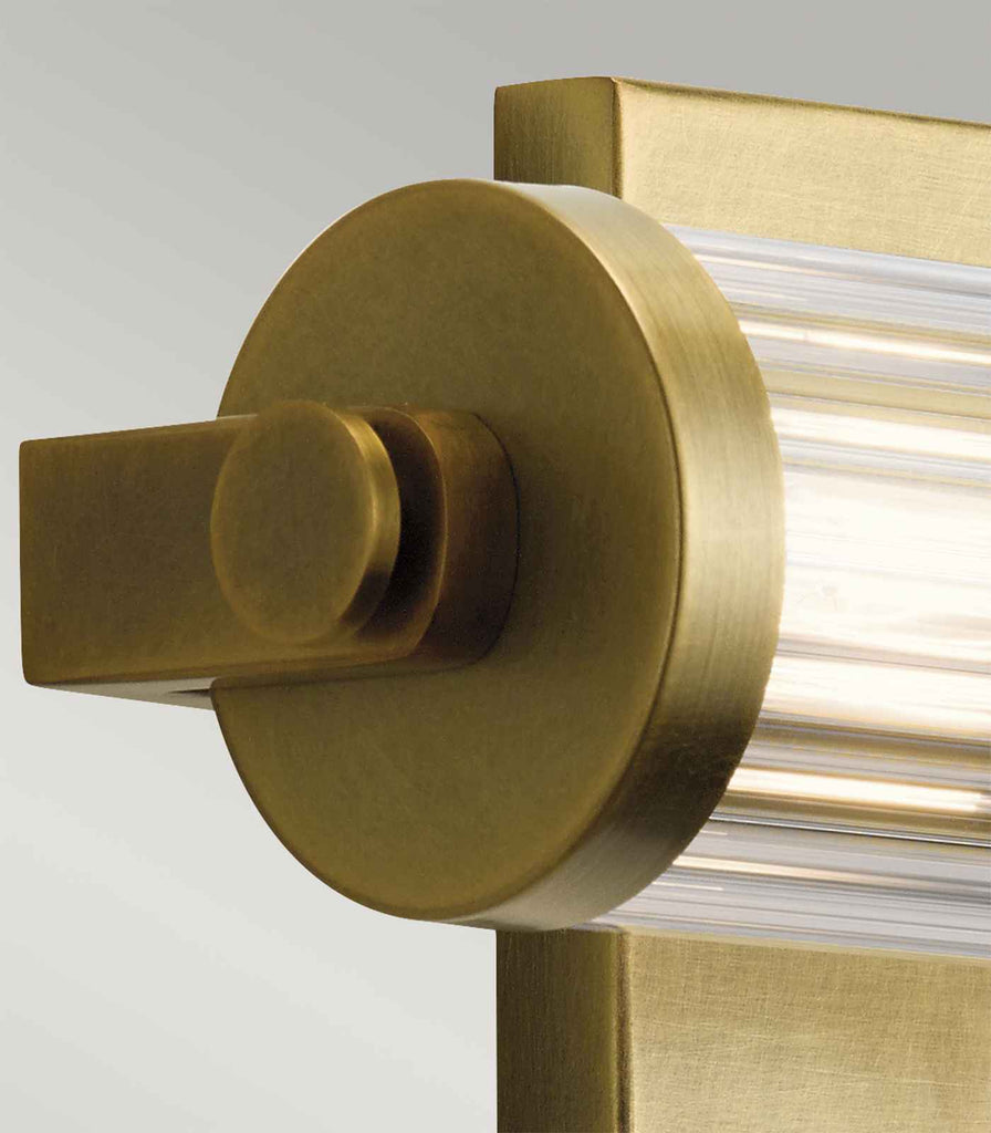 Elstead Azores 2lt Wall Light in Natural Brass closeup