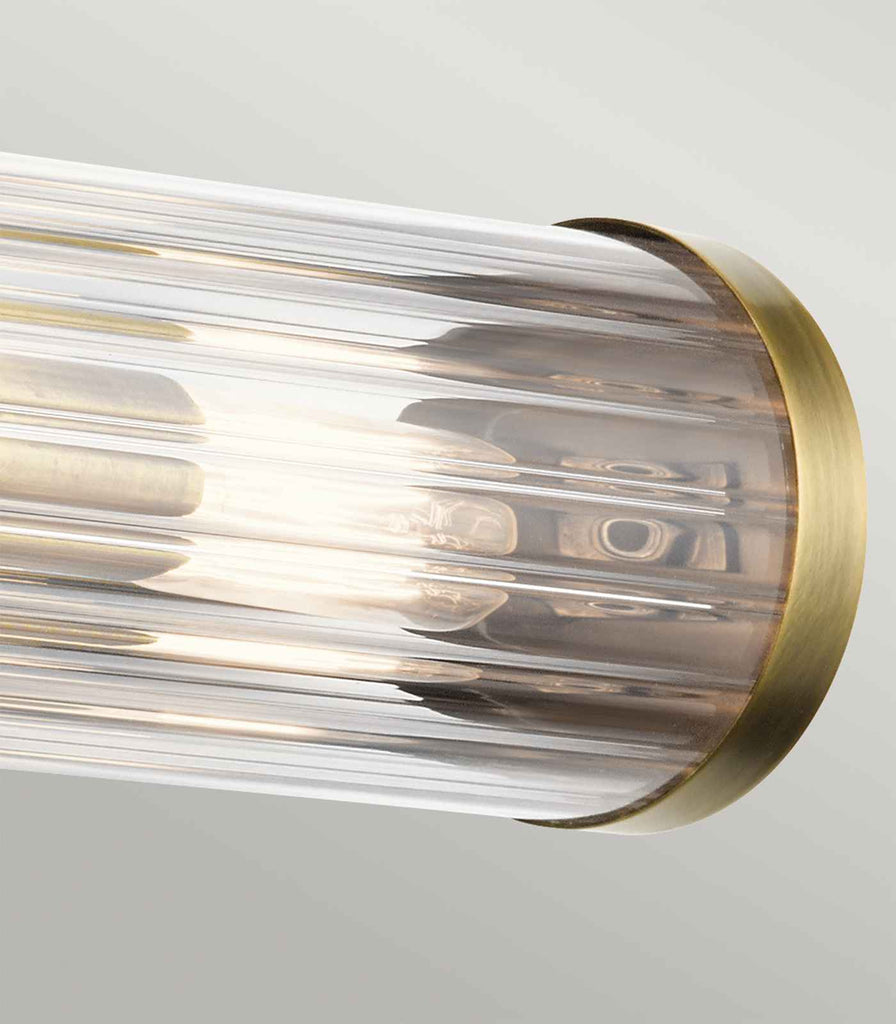 Elstead Azores 2lt Wall Light in Natural Brass closeup