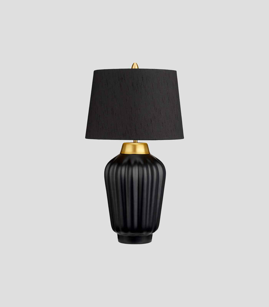 Elstead Bexley Table Lamp in Satin Black/Black/ Brushed Brass
