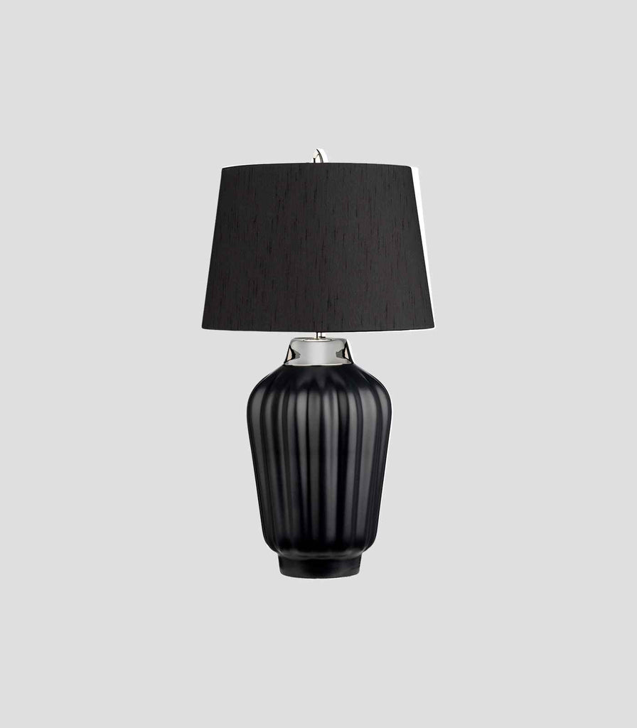 Elstead Bexley Table Lamp in Satin Black / Black/ Polished Nickel