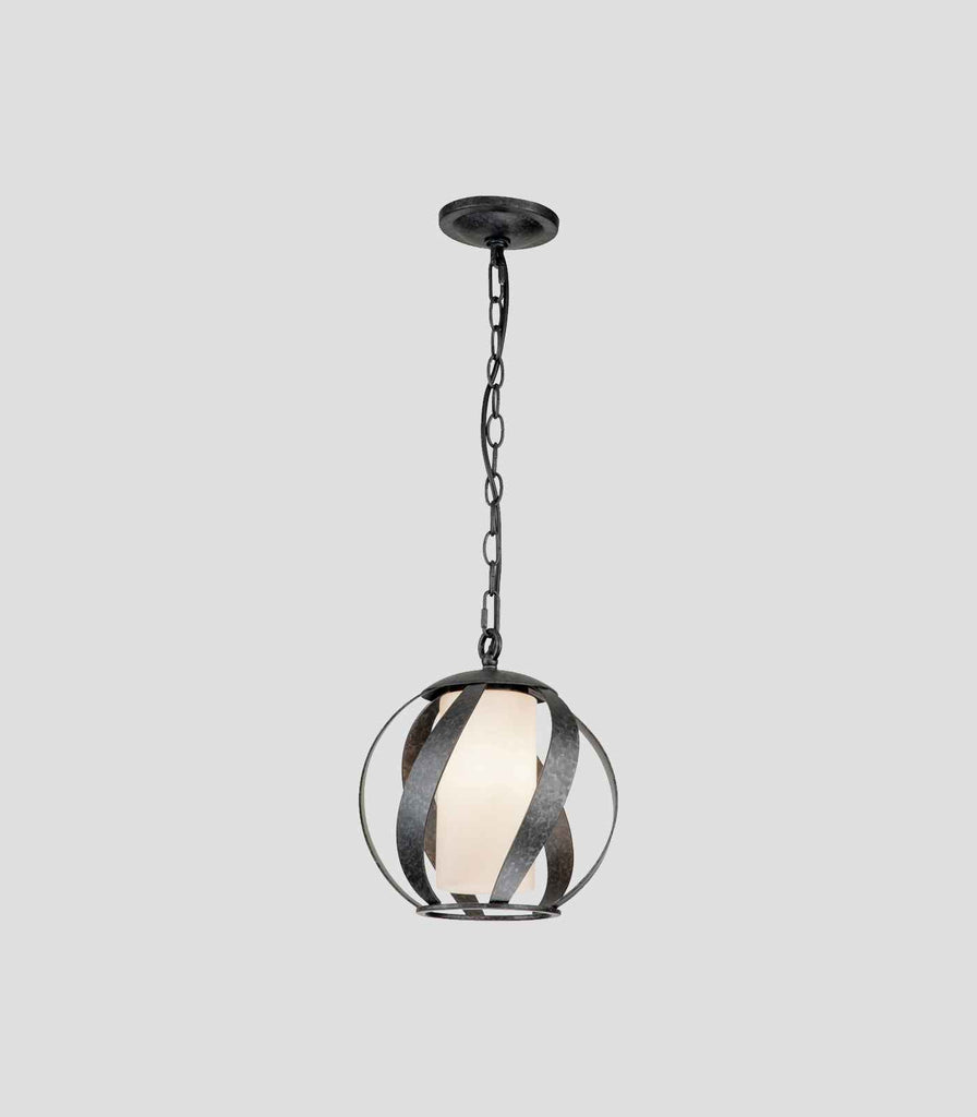 Elstead Blacksmith Outdoor Pendant Light in Opal Black