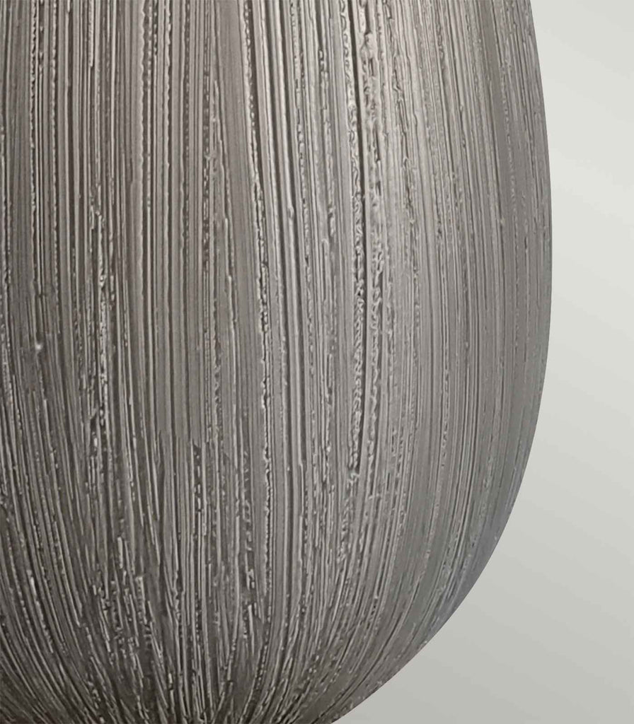 Elstead Harrow Table Lamp in Silver/Light Grey Shade closeup