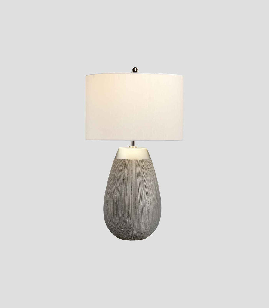 Elstead Harrow Table Lamp in Silver/Light Grey Shade