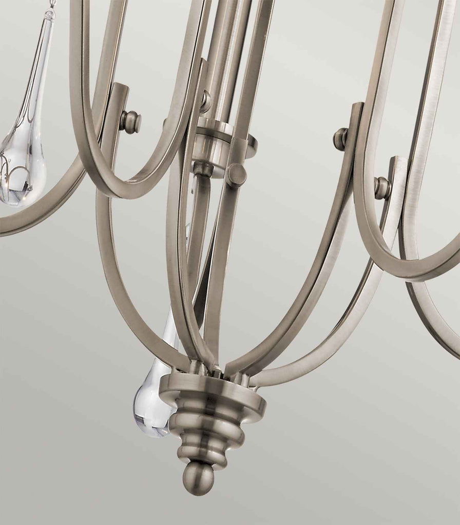 Elstead Karlee 5lt Chandelier in Classic Pewter closeup