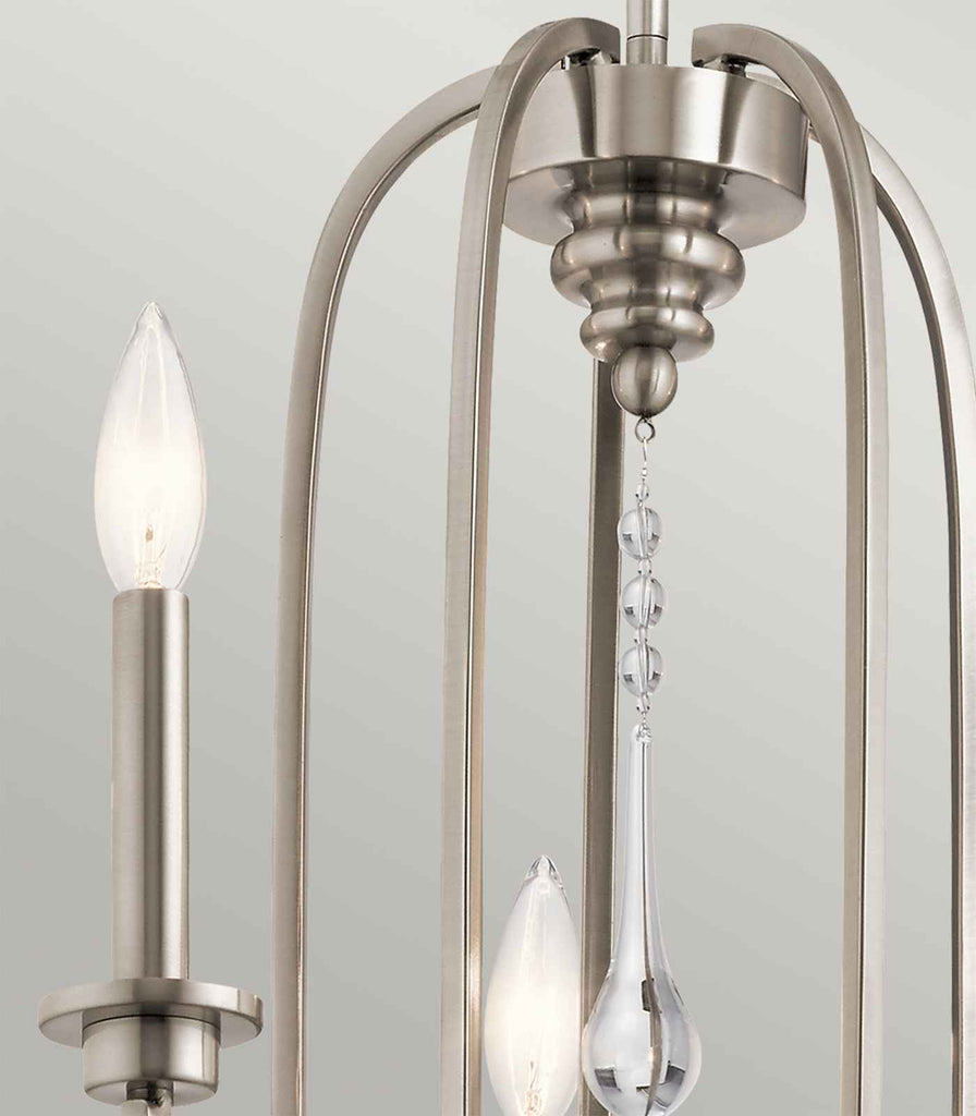 Elstead Karlee 5lt Chandelier in Classic Pewter closeup