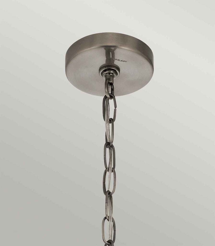 Elstead Karlee 9lt Chandelier in Classic Pewter closeup