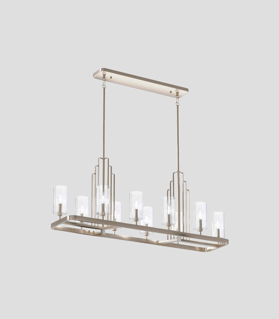 Elstead Kimrose 10lt Linear Chandelier in Polished Nickel