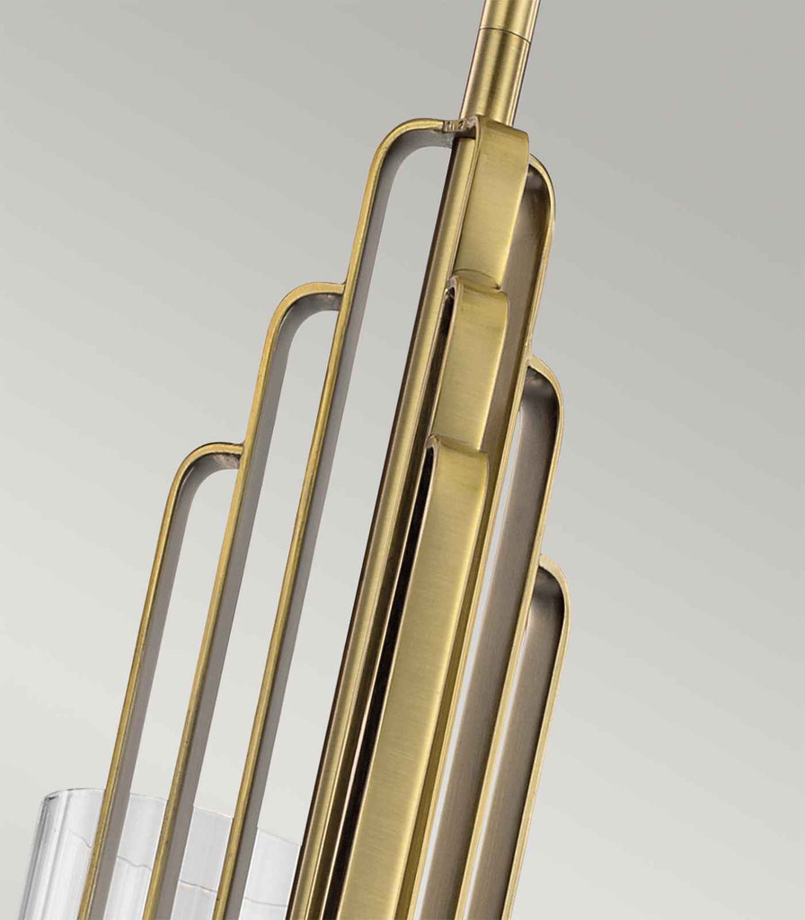 Elstead Kimrose 3lt Chandelier in Brushed Brass closeup