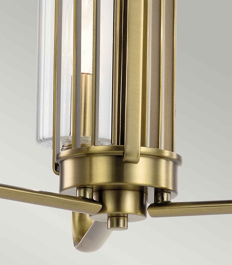 Elstead Kimrose 3lt Chandelier in Brushed Brass closeup